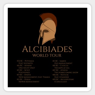 Alcibiades World Tour - Peloponnesian War - Ancient Greek History Sticker